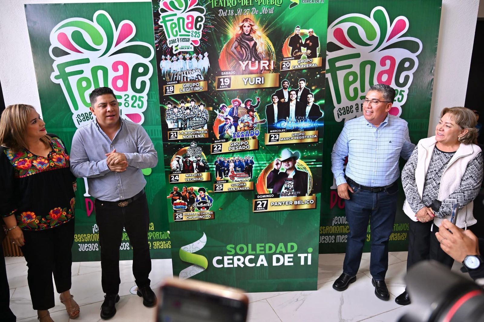 Ricardo Gallardo encabeza presentación de la FENAE 2025 en Soledad.