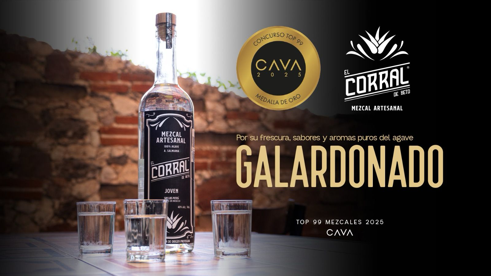 Mezcal Corral gana medalla de oro en CAVA 2025 y se posiciona entre los mejores mezcales del mundo.